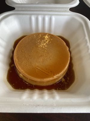 Flan at El Cantaro Vegan Mexican Restaurant in Monterey