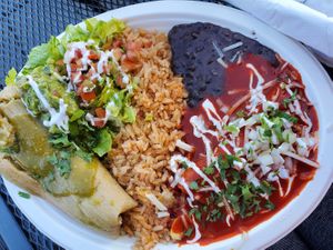 Combo 1 at El Cantaro Vegan Mexican Restaurant in Monterey