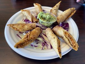 Taquito Appetizer  at El Cantaro Vegan Mexican Restaurant in Monterey