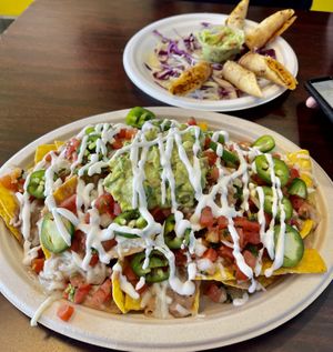 Nachos   at El Cantaro Vegan Mexican Restaurant in Monterey