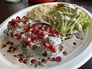 Chile En Nogado  at El Cantaro Vegan Mexican Restaurant in Monterey