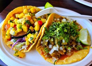 Taco De Nopales at El Cantaro Vegan Mexican Restaurant in Monterey