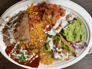 Combo plate  at El Cantaro Vegan Mexican Restaurant in Monterey