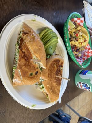 The torta was amazing  at El Cantaro Vegan Mexican Restaurant in Monterey