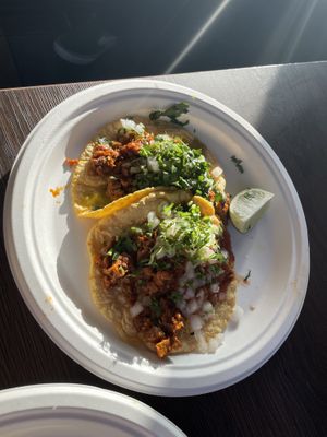 Steak tacos  at El Cantaro Vegan Mexican Restaurant in Monterey