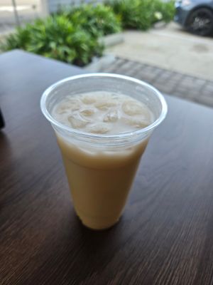 Horchata at El Cantaro Vegan Mexican Restaurant in Monterey