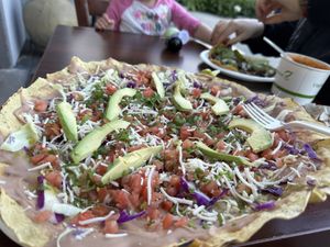 Tlayuda  at El Cantaro Vegan Mexican Restaurant in Monterey