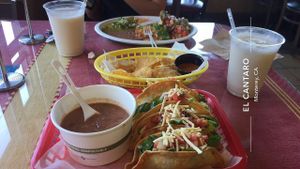 Potato tacos  at El Cantaro Vegan Mexican Restaurant in Monterey