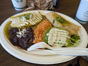 Combo #1 at El Cantaro Vegan Mexican Restaurant in Monterey