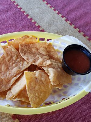 chips are tasty at El Cantaro Vegan Mexican Restaurant in Monterey