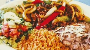 Vegan beef fajita at El Cantaro Vegan Mexican Restaurant in Monterey