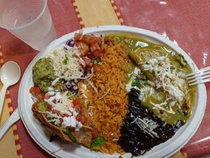 Combo #3 at El Cantaro Vegan Mexican Restaurant in Monterey