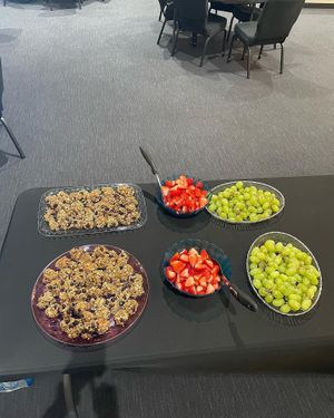 Vegan granola and strawberries with grapes   at Dr. Mark Hammond at Hope Center in Fairhope