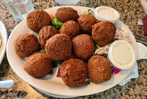Large falafels & tahini at Beirut Restaurant  in Romulus