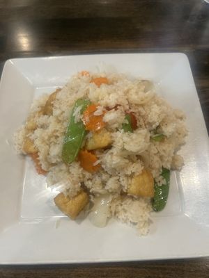 Thai basil fried rice no egg  at I'yara Thai Cuisine  in Auburn