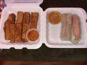 Golden tofu and fresh roll   at I'yara Thai Cuisine  in Auburn