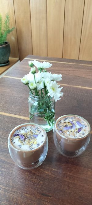 raw cacao with flower remedies at Hexagon in Koh Phangan