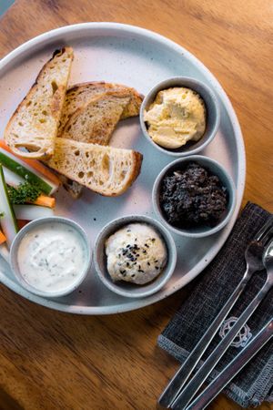 Mezze platter  at Copper Bonnet in 