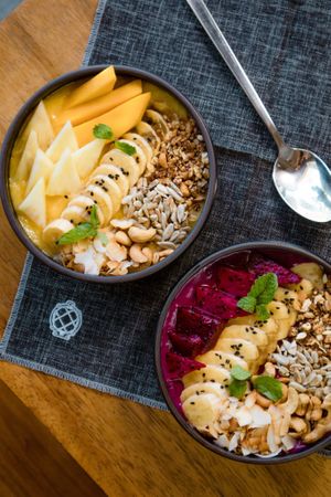 Vegan smoothie bowls at Copper Bonnet in 