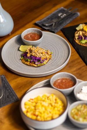 Rp 15k street tacos on Tuesdays featuring Spicy Tofu Tacos at Copper Bonnet in 