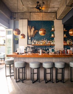 Fully stocked bar and 24 signature cocktails. Plus craft beer on draft and a wide selection of wines at Copper Bonnet in 