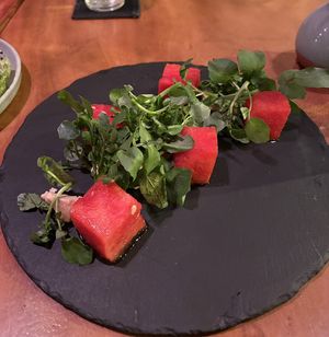 watermelon, feta and watercress salad  at Copper Bonnet in 