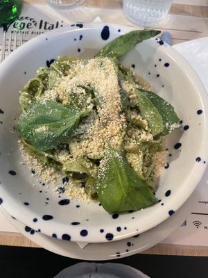 Tagliatelle al pesto😋  at Vege Italia in Krakow