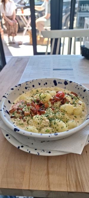 Gnocchi con rosmarino e tofu at Vege Italia in Krakow