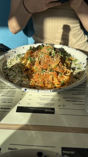 Tagliatelle con ragu  at Vege Italia in Krakow
