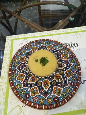 Complimentary lentil soup  at Yovego  in Doha