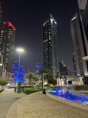 Outdoor seating  at Yovego  in Doha