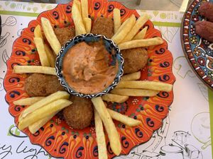 “Chicken” nuggets  at Yovego  in Doha