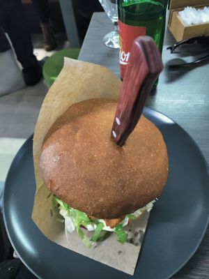 Okusna bombetka at Crusty Kuhna in Ljubljana