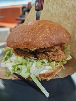 Fried oyster mushrooms at Crusty Kuhna in Ljubljana