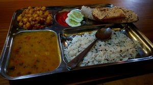 Vegan Thali at Siblings Cafe in Arambol