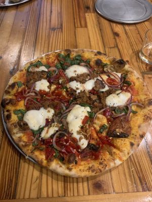 V-boi pizza on in restaurant menu (not listed online)  at Il Forno in San Antonio