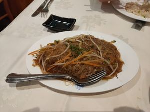 Spicy glass noodles with stir-fried vegetables (25) at La Giunca in Merano