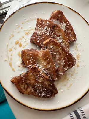 vegan french toast  at Seaport Social in Halifax