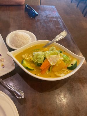 Yellow curry with tofu  at Royal Thai Cafe in Kailua Kona