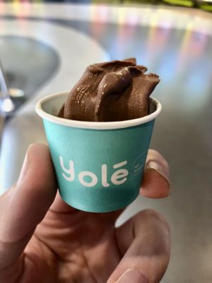 Chocolate taster  at Yolé - Bugis in Central Singapore