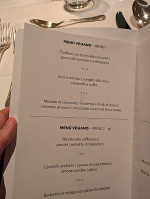 Menù del giorno #Veganuary at Boutique & Gourmet Hotel Orso Grigio in San Candido