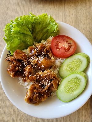 Nasi krispy teriyaki at Sehatgan in Jakarta