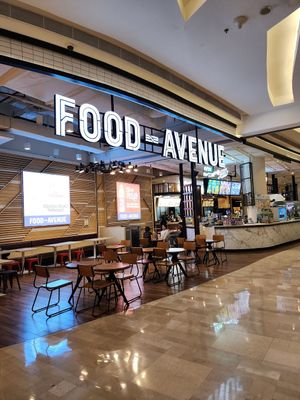 Inside food avenue (court) at Sehatgan in Jakarta