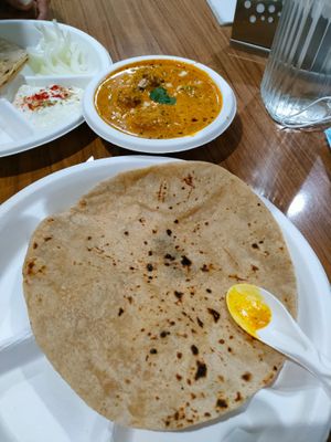Malai kofta without onion, garlic served with roti ( the onion they serve as side dish not in Malai kofta) at Namaste Haifa in Ormond