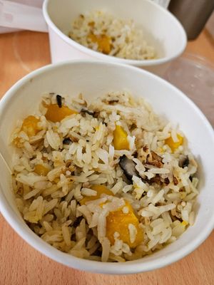 Pumpkin rice good ~ 15/2/24 at Vegetable Era 蔬时代 in Central Singapore