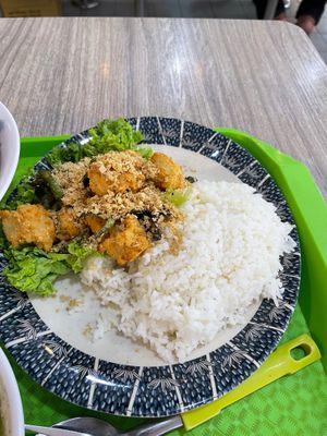 chicken less cube cereal rice  at Vegetable Era 蔬时代 in Central Singapore