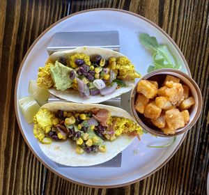 Vegan tacos with veg bacon   at The Bird in Norfolk