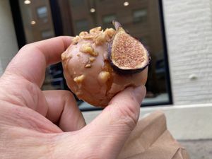 $6 donut (delicious; but note the size) at Cloudy Donut Co - NoLita in New York City