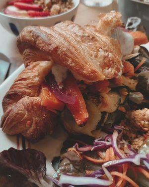 Croissant salé at Les Belles Âmes Pâtisserie in Lyon