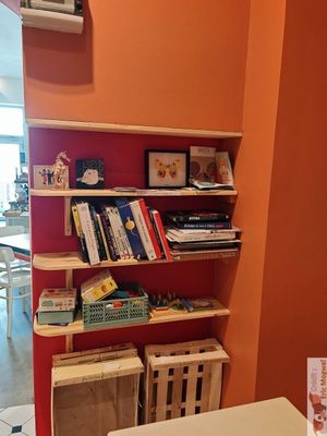 Kids zone at Les Belles Âmes Pâtisserie in Lyon